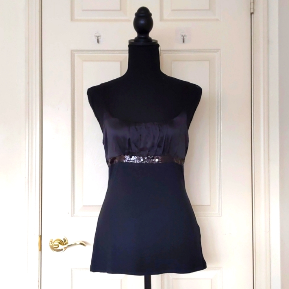 NWT. The Limited Rayon Spandex with Satin Trim and Sparkle Decor Cami.